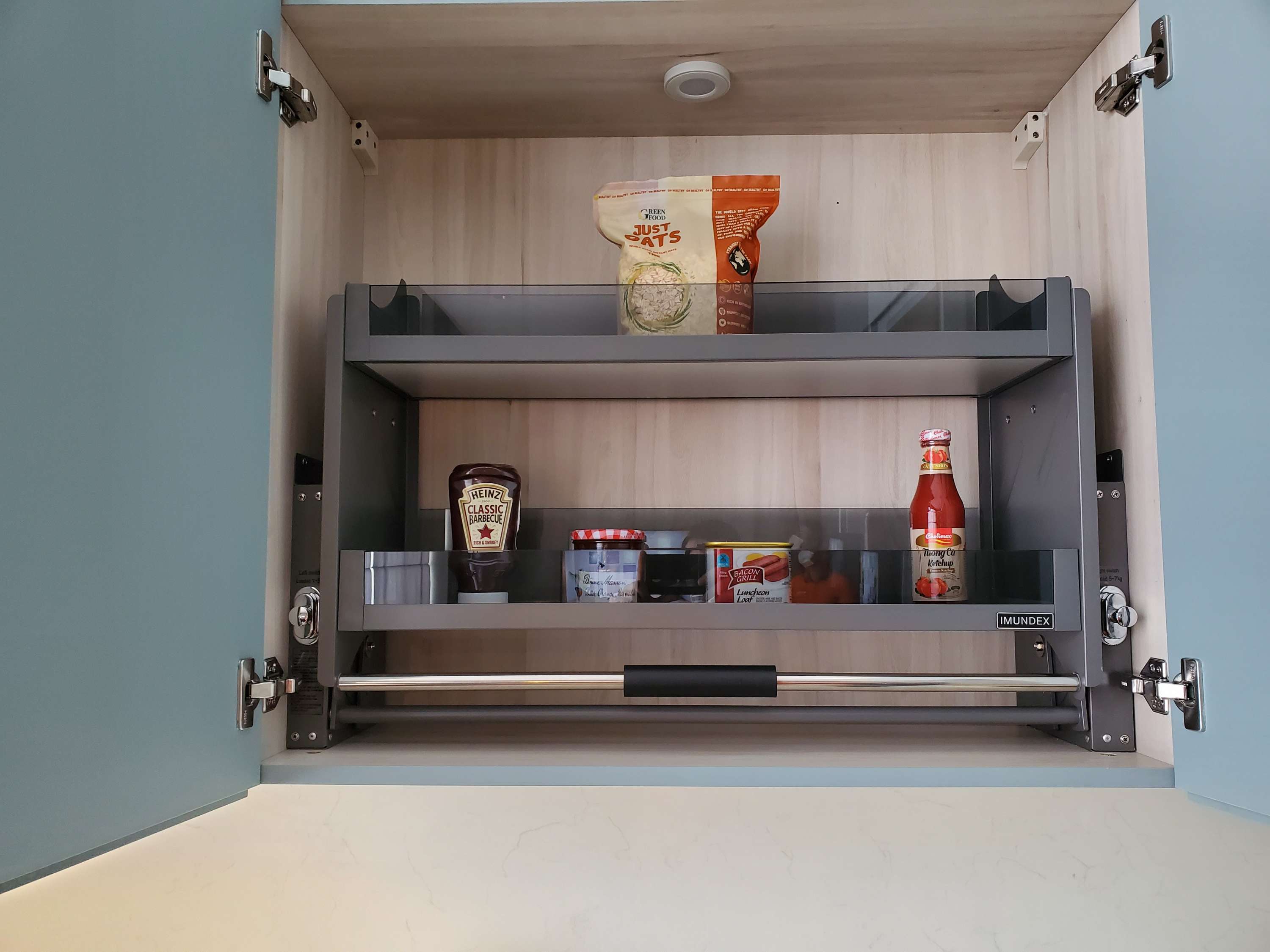 Kệ nâng hạ đựng đồ khô